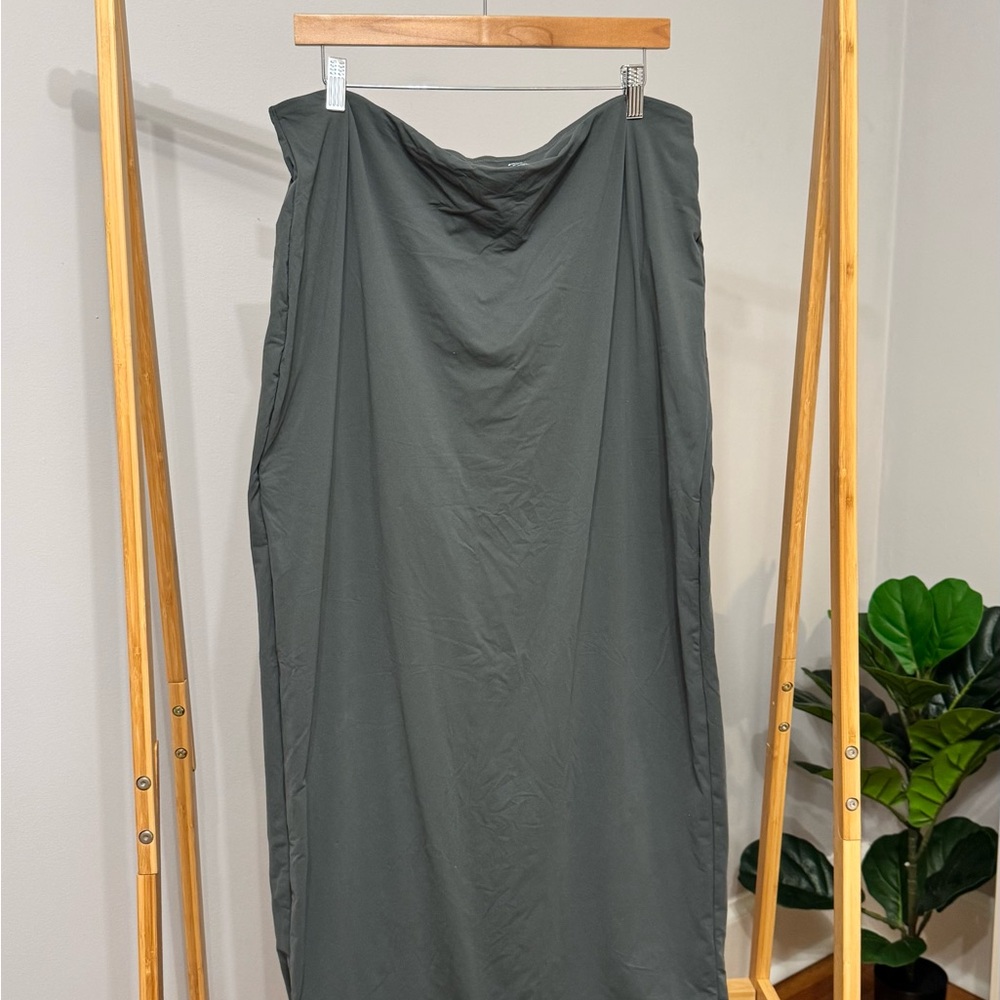 SKIMS Olive Maxi Skirt - Flowing Slate Green